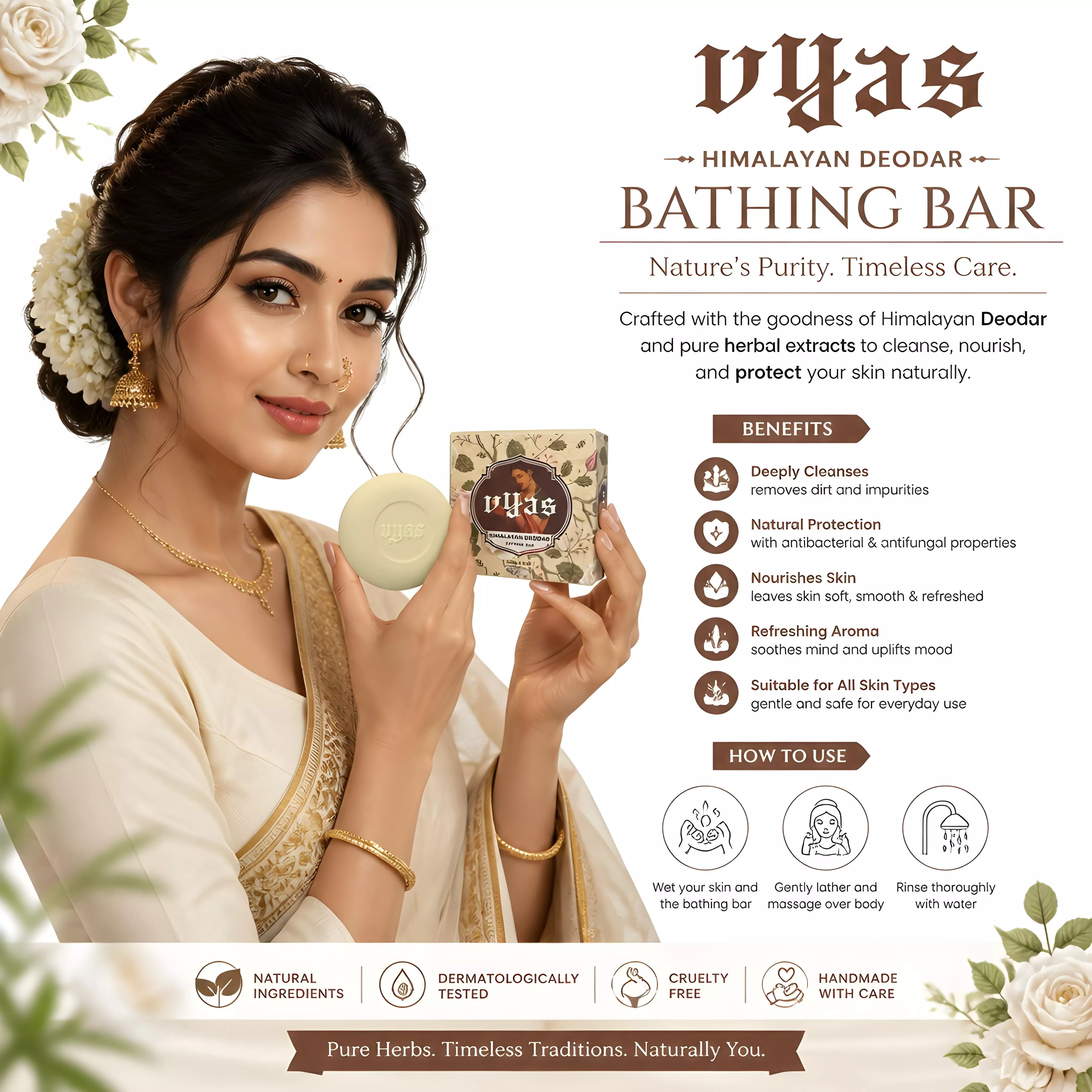 Vyas Himalayan Deodar Bathing Bar (100g) (PC1375)